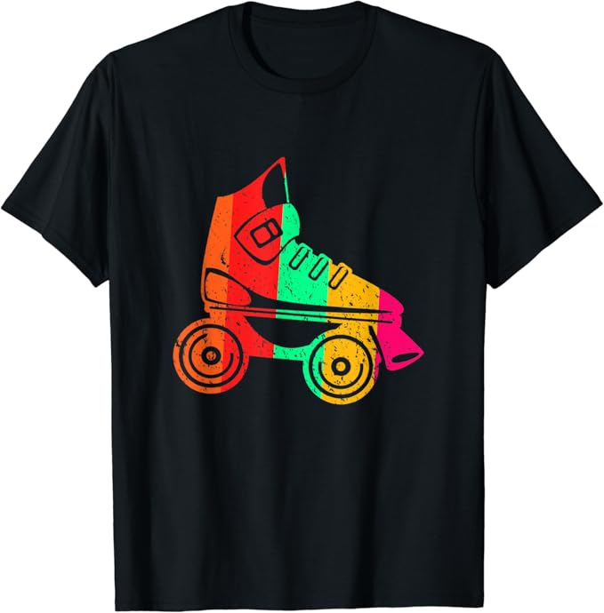 Colorful Roller Skate Awesome Roller Skating Roller Skaters TShirt